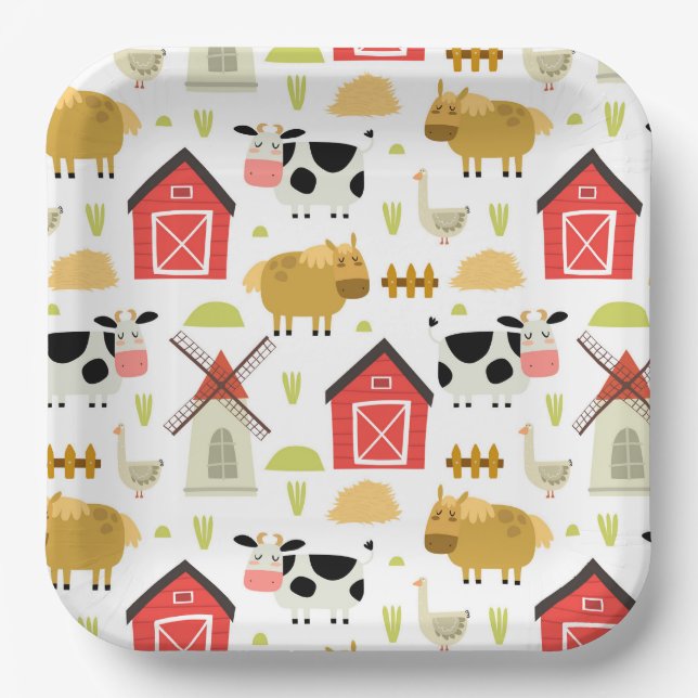 Farm  paper plates (Front)