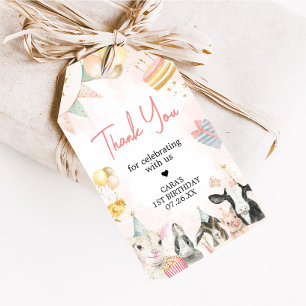 Farm Party Animals Birthday Party Favor Tags