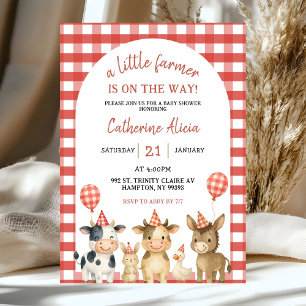 Farm Party Baby Shower Invitation