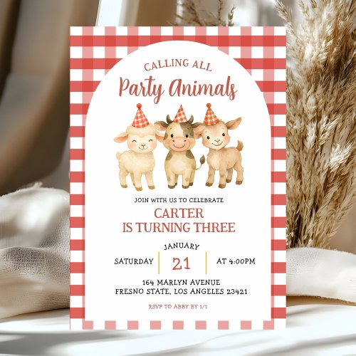 Farm Party Calling All Party Animals Birthday