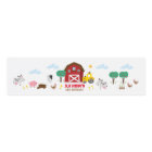 Farm party water bottle label, barnyard