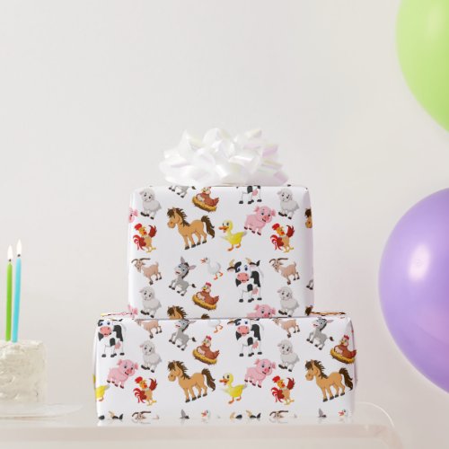 Farm Party Wrapping Paper