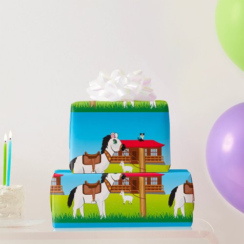 Farm Pets Wrapping Paper