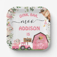 Farm Pink Barn Tractor Birthday Party