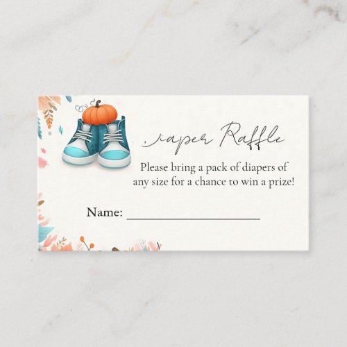 Farm Pink Blue Boho Girl Boy Fall Baby Shower Enclosure Card