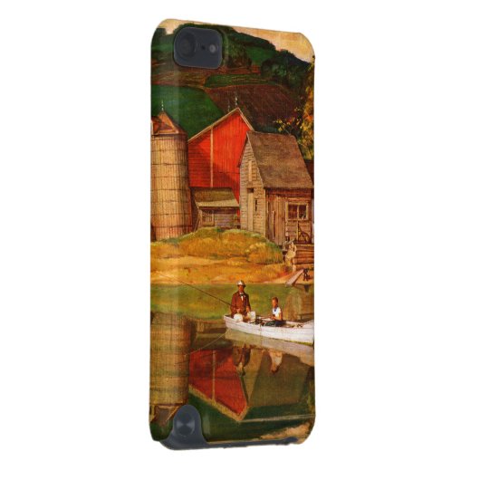 Farm Pond Landscape by Mead Schaeffer iPod Touch 5G Cover (Back/Right)