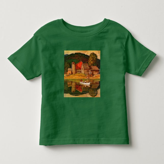 Farm Pond Landscape by Mead Schaeffer Toddler T-shirt (Front)