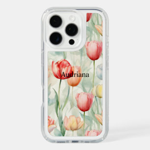 Farm Red Yellow Tulip Flowers iPhone 16 Pro Case