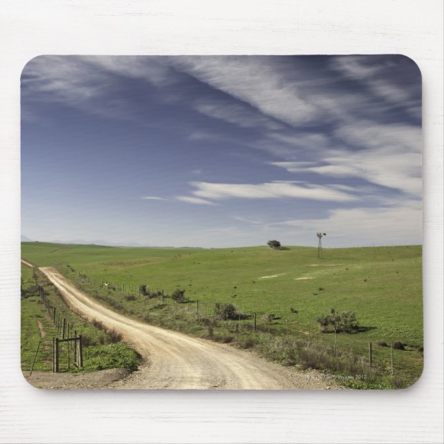 Farm road twining between wheat fields, Caledon, Mouse Pad (Front)