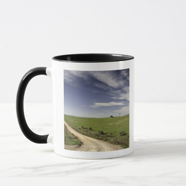 Farm road twining between wheat fields, Caledon, Mug (Left)