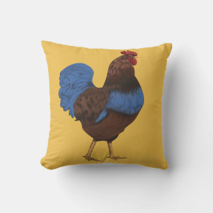 Farm Rooster Painting Custom Throw Pillow