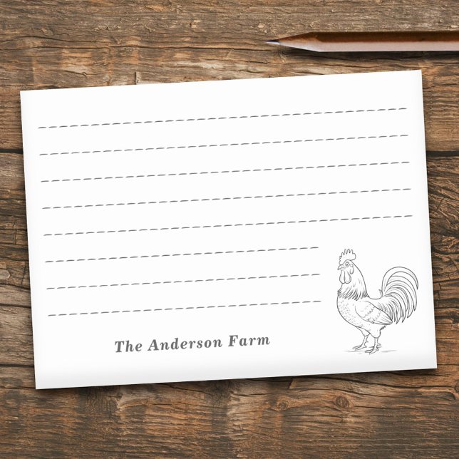 Farm Rooster Post-it Notes (Farm Rooster Post-it Notes)