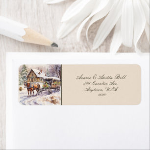 Farm Scene of Yesteryear Label