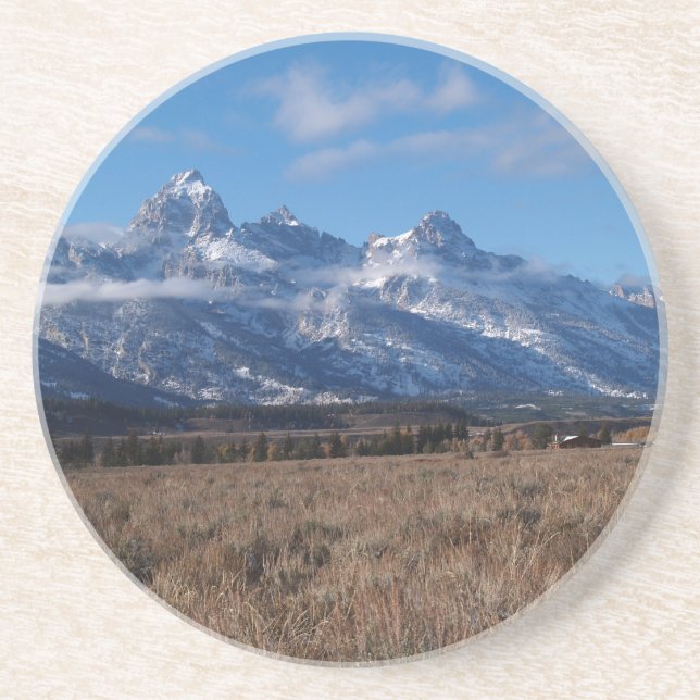 Farm Series---Teton Mountains in Wyoming Coaster (Front)
