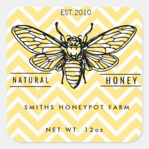 Farm shop honey jar label small business