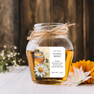 Farm shop honey jar label small business