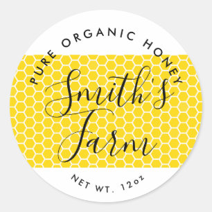 Farm shop honey jar label small business