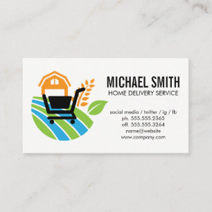 Farm Shopping Cart Business Card