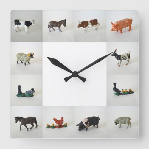 Farm Square Wall Clock