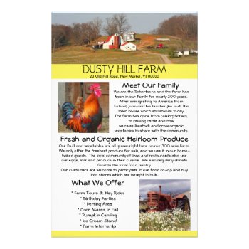 Farm Stand Business Flyer With Photo Templates by DustyFarmPaper at Zazzle