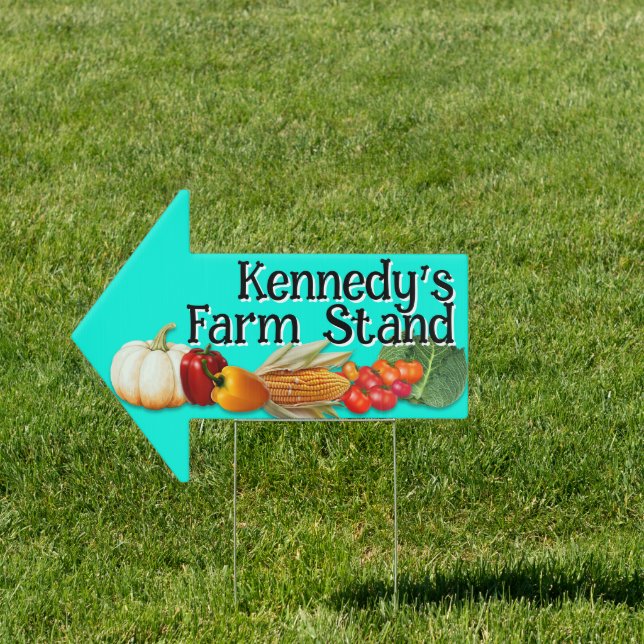 Farm Stand Farmers Market Text Arrow Sign (Insitu)
