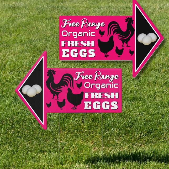 Farm Stand Fresh Eggs Double Sided Arrow Sign (Creator Uploaded)