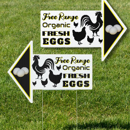 Farm Stand Fresh Eggs Double Sided Arrow Sign