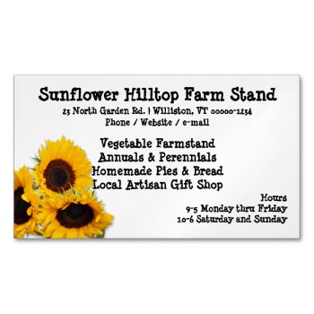 Farm Stand Sunflowers Business Cards by DustyFarmPaper at Zazzle