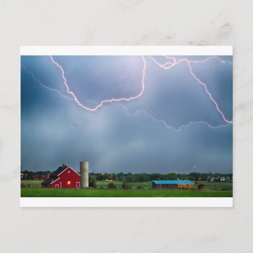Farm Storm HDR Postcard