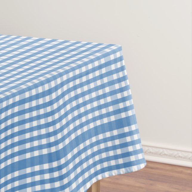 Farm style Blue and White Gingham  Tablecloth (In Situ)