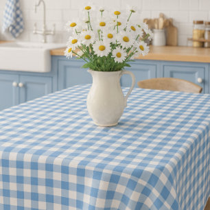 Farm style Blue and White Gingham  Tablecloth