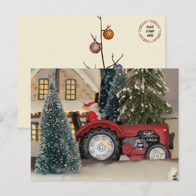 Farm Style Santa Claus Postcard (Front/Back)