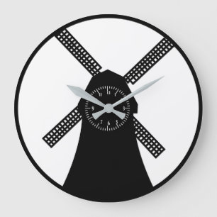 Farm Style Wind Mill Large Clock