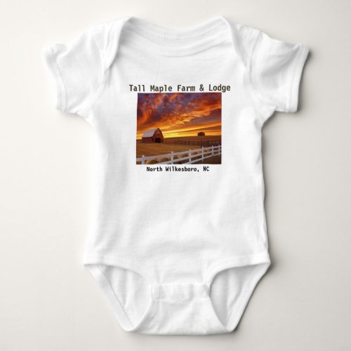 Farm sunset baby bodysuit