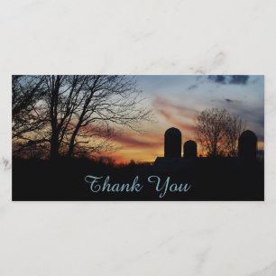Farm Sunset Thank You Card