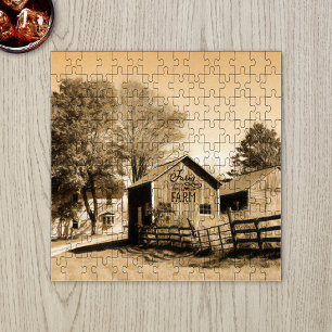 Farm Sweet Farm Country Homestead Jigsaw Puzzle