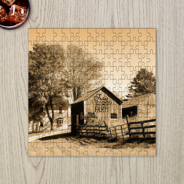 Farm Sweet Farm Country Homestead Jigsaw Puzzle (Creator Uploaded)