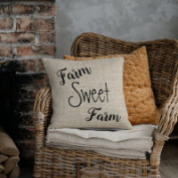 Farm Sweet Farm Country Throw Pillow