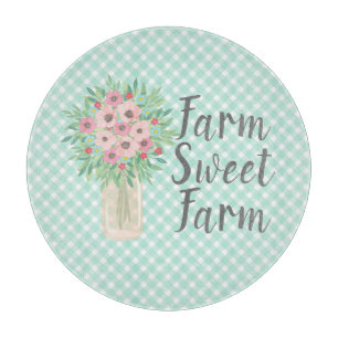 Farm Sweet Farm Floral Cutting Board