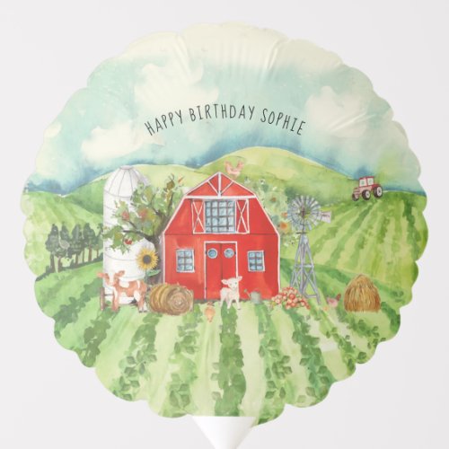 Farm Theme  Barn Birthday Party Balloon