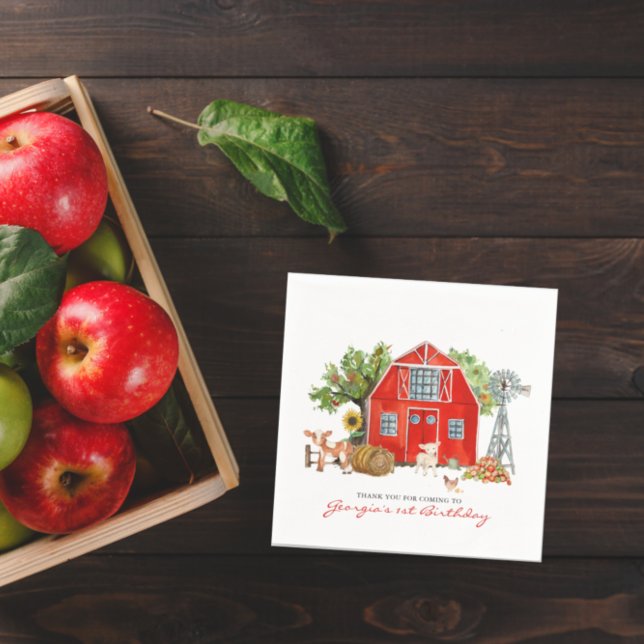 Farm Theme | Barn Birthday Party Napkins (Creator Uploaded)