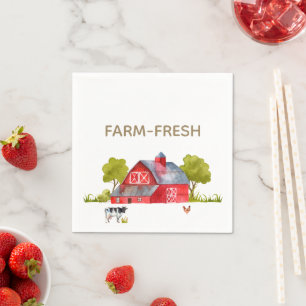 Farm Theme Customizable Napkins