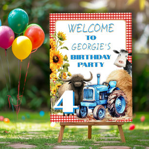 Farm Themed Birthday Party Welcome Sign