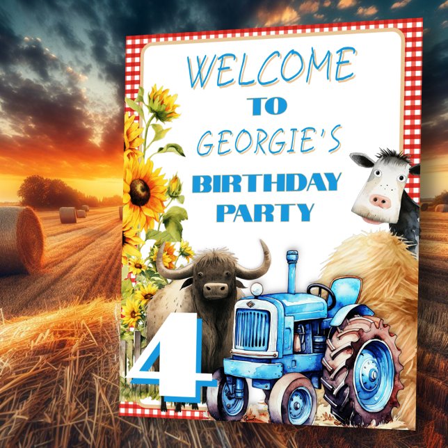 Farm Themed Birthday Party Welcome Sign (Creator Uploaded)