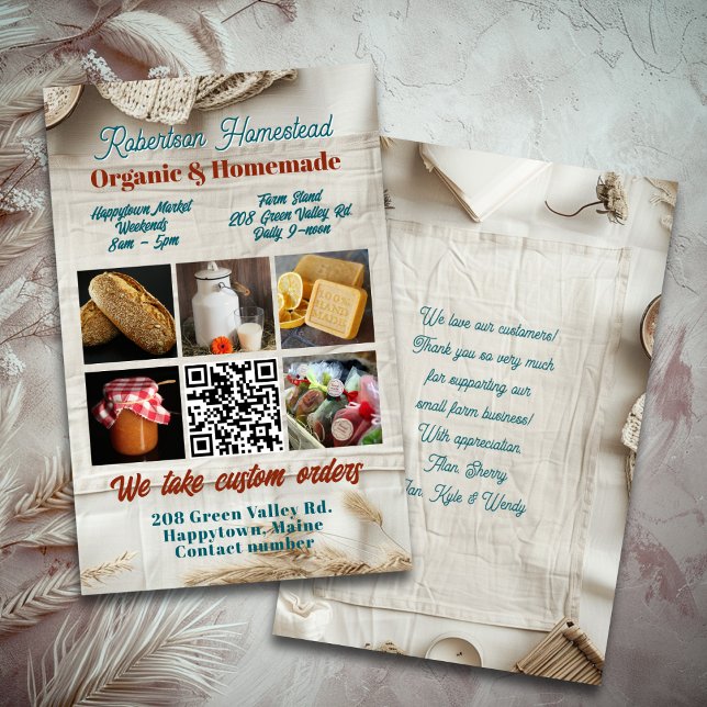 Farm Themed Photo QR code Small Business Flyer (Creator Uploaded)