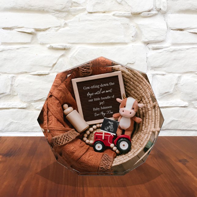 farm themed  woven basket pregnancy announcement  photo block (Creator Uploaded)