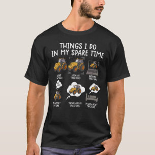 Farm Things I Do Tractor For Kids Farmer Tee