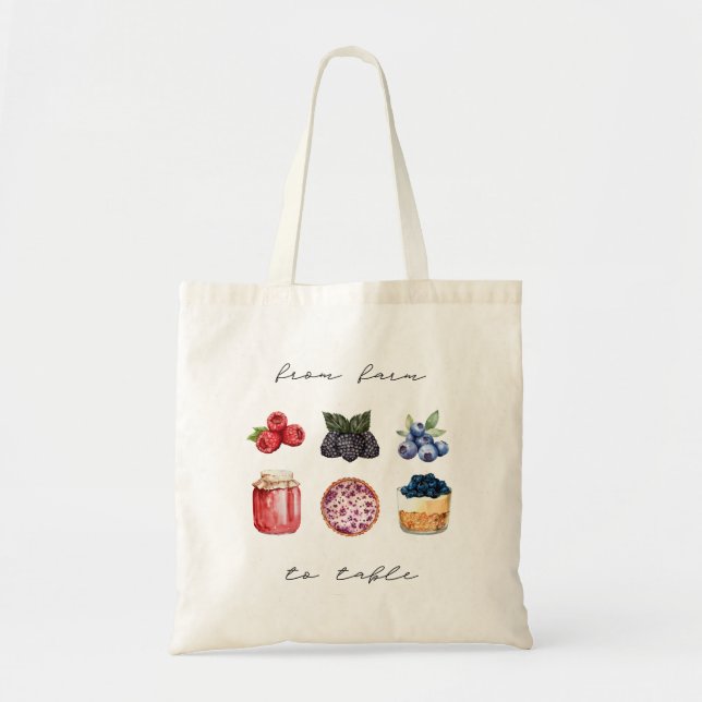 Farm To Table Berry Fruit Edition Tote Bag (Front)