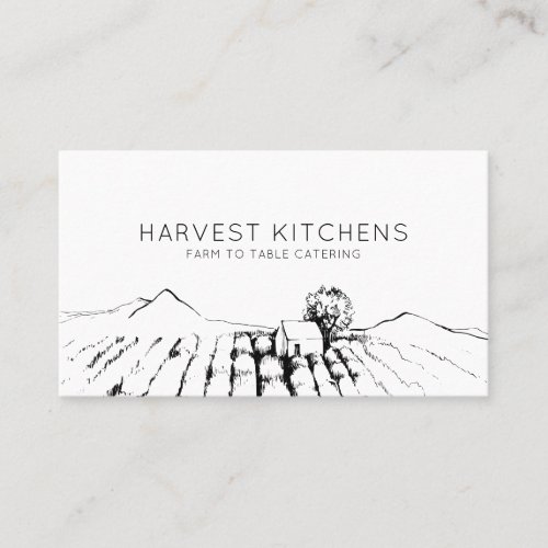 Farm To Table Catering Business Card