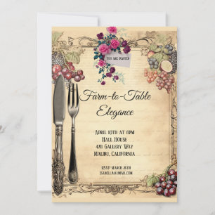 Farm to Table Dinner Invitation